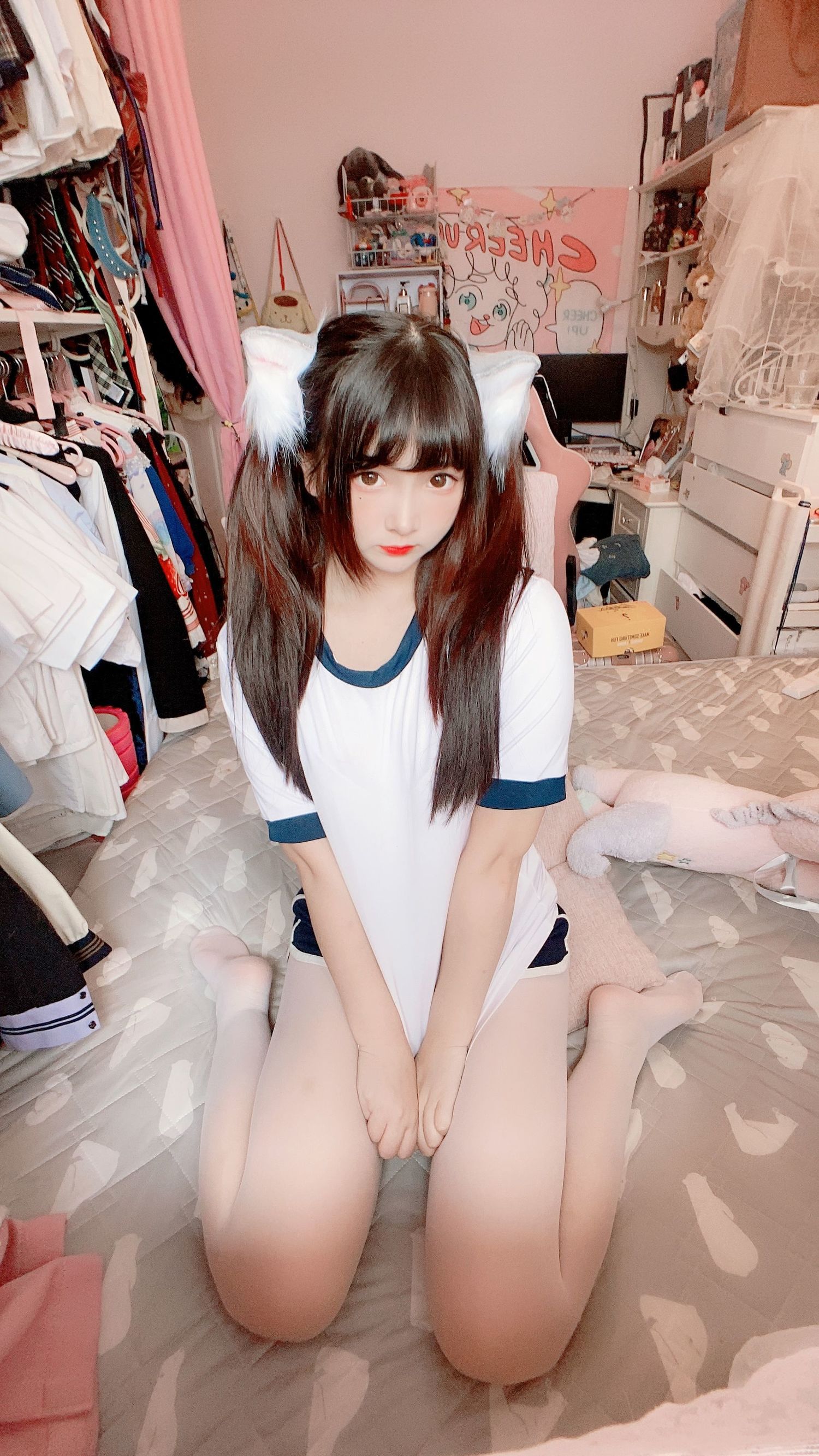[COS福利]二次元美女古川kagura白丝体操运动服插图4